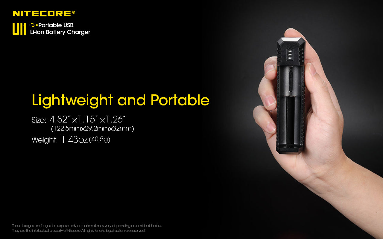 Nitecore UI1 - Portable USB Lithium Battery Charger