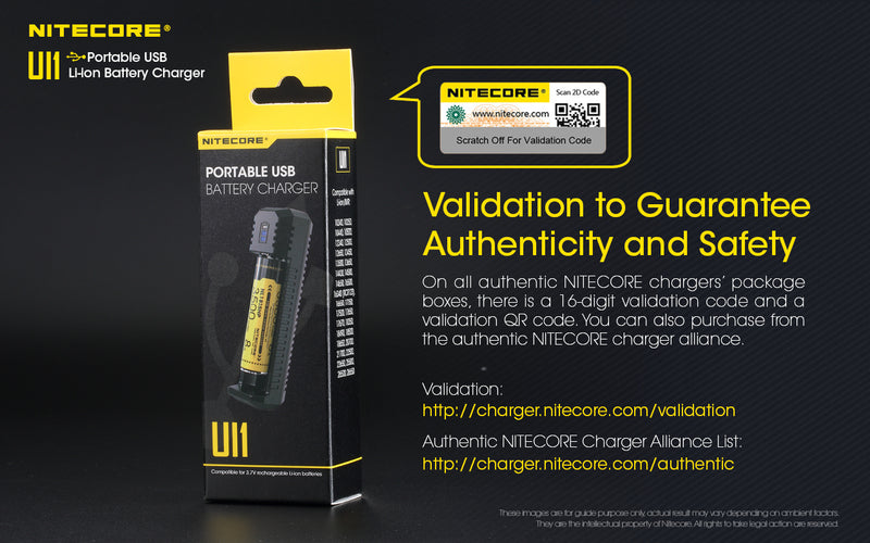 Nitecore UI1 - Portable USB Lithium Battery Charger