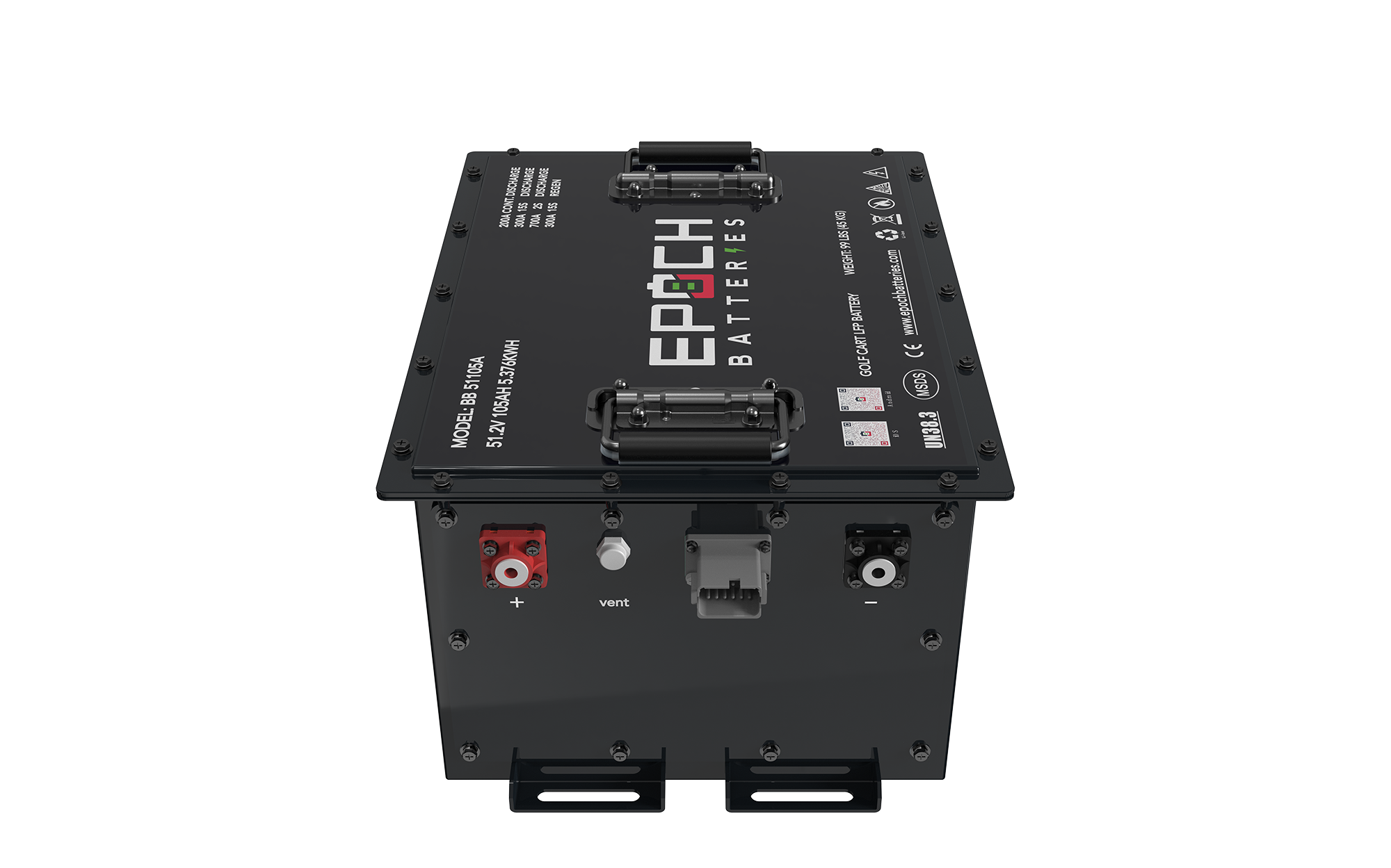 48V 105Ah Lithium (LiFePO4) Golf Cart Battery - Complete Kit