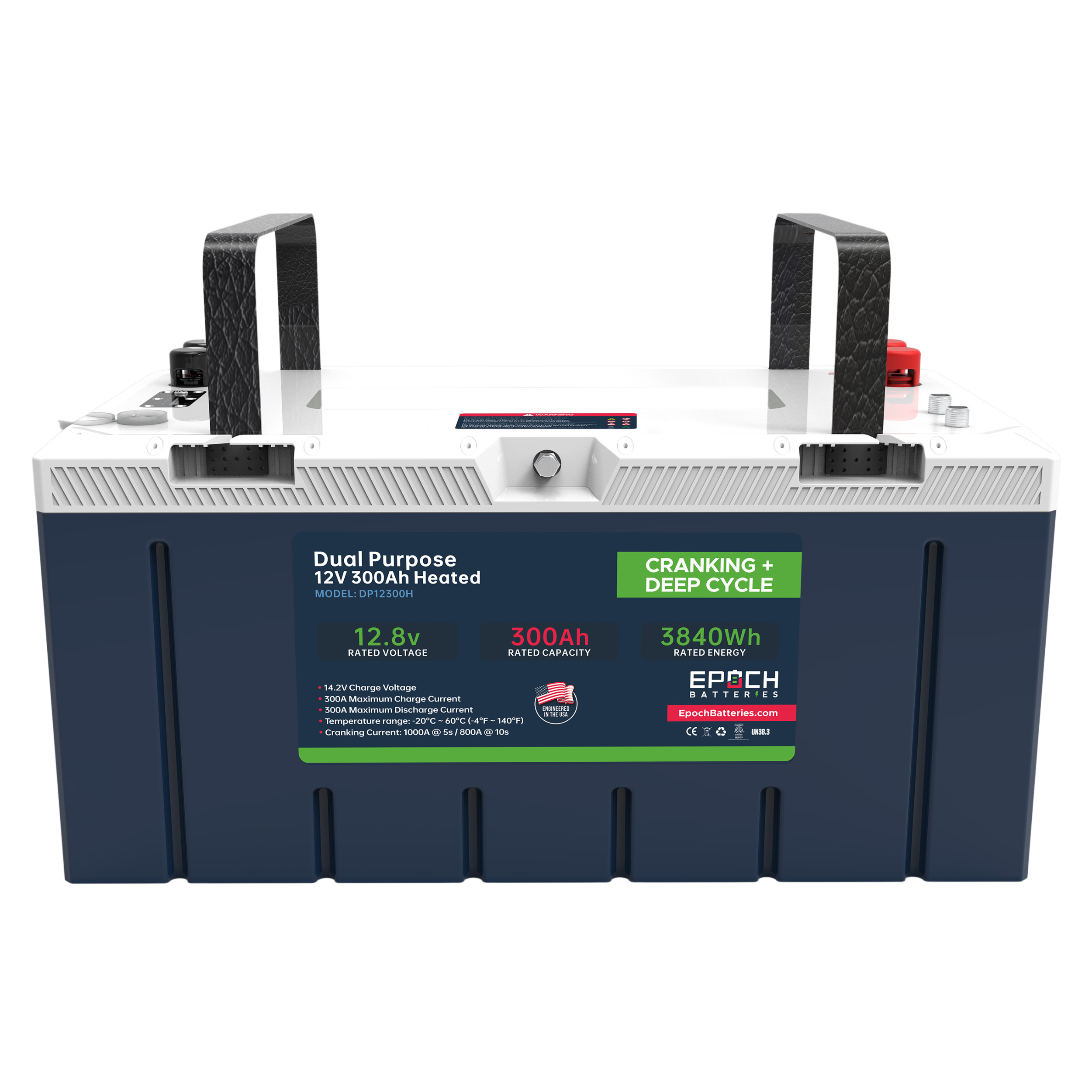 12V 300Ah Pro Series - LiFePO4 Cranking & Deep Cycle Lithium Battery (Dual Purpose)