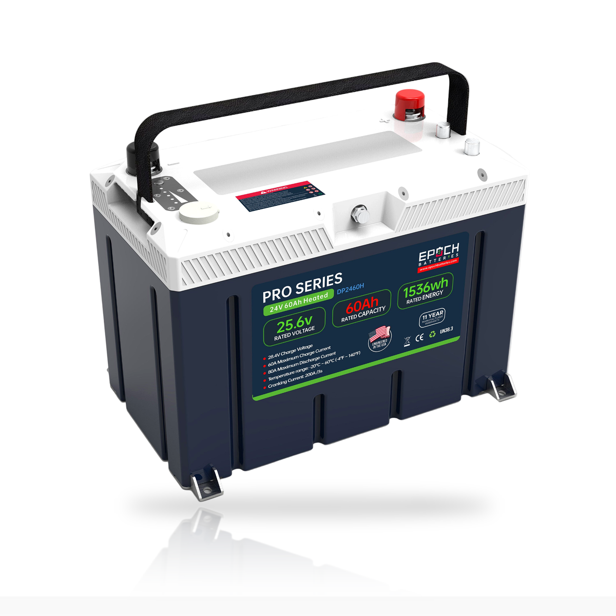 24V 60Ah Pro Series LiFePO4 Battery (1.54kWh)