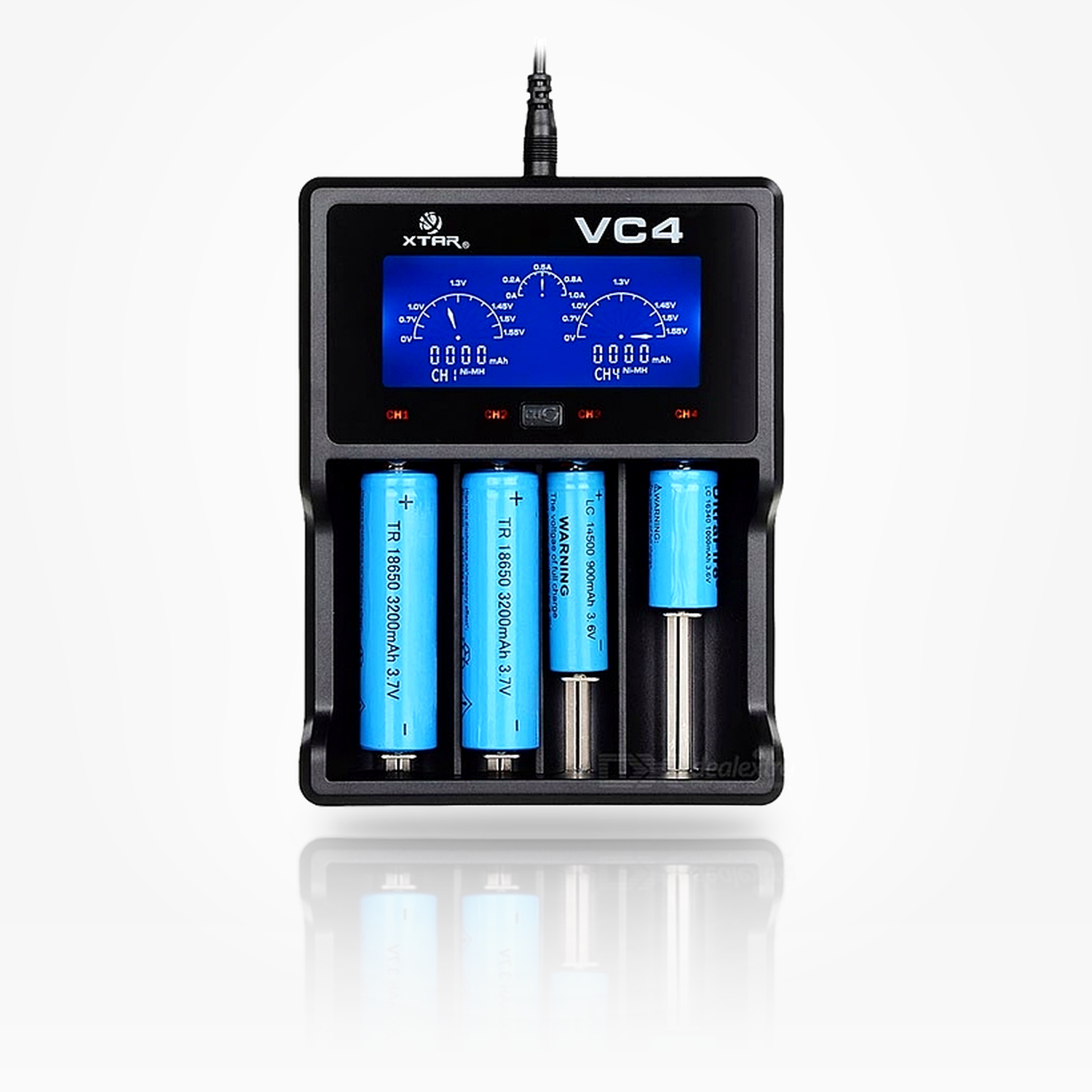XTAR VC4 4 Bay Digital LCD Battery Charger