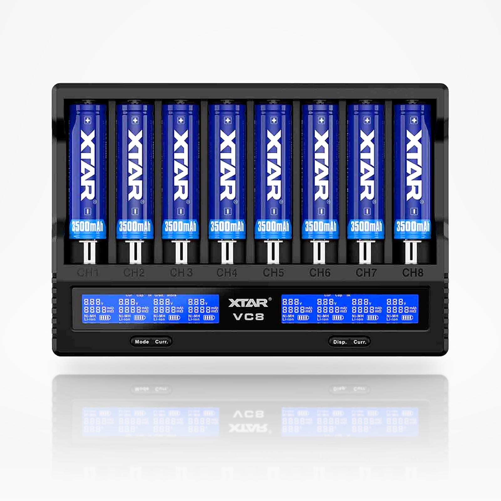 XTAR VC8 8 Bay Smart Li-ion Battery Charger