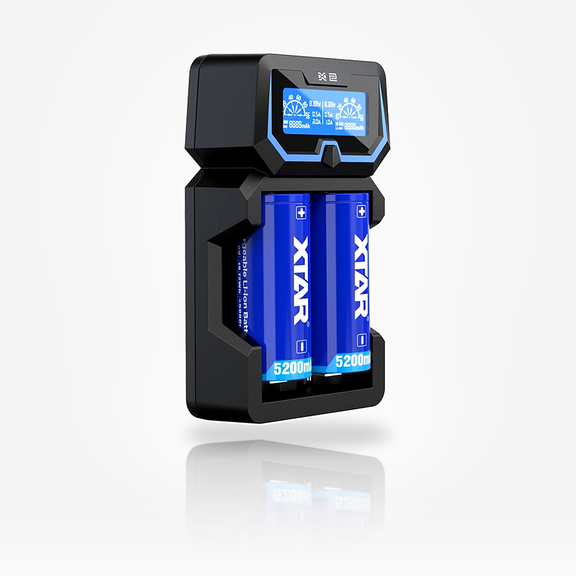 XTAR X2 2 Bay Smart Digital LCD Battery Charger