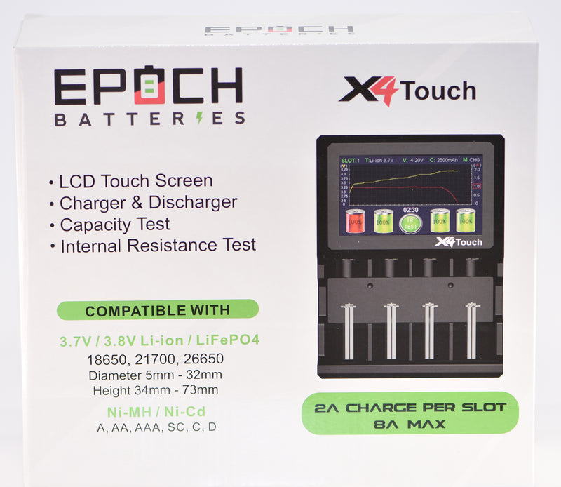 Epoch X4 Touch - LCD Touch Screen 4 Bay Battery Charger