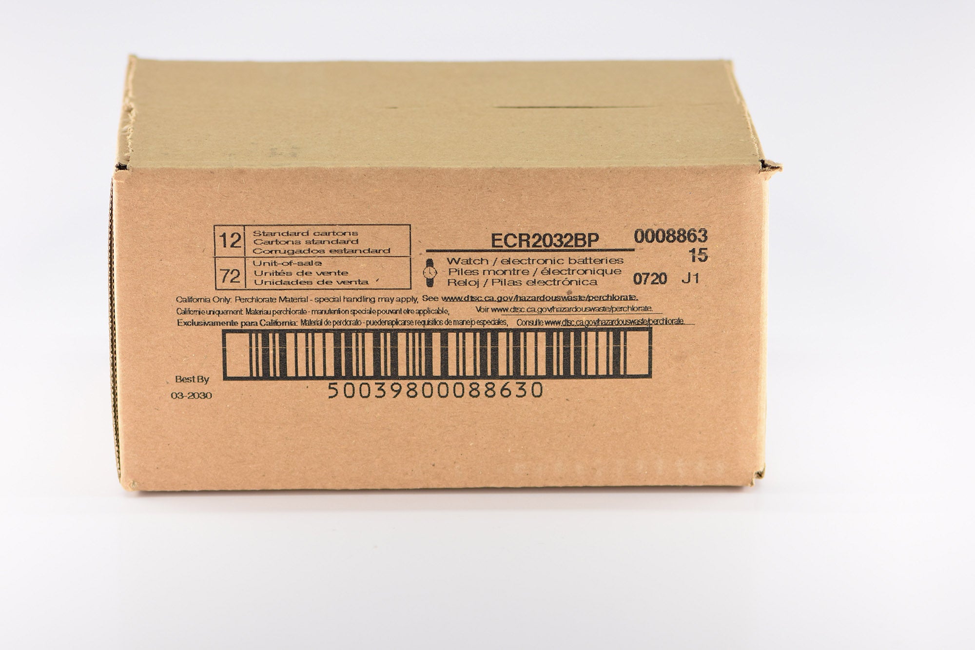 Energizer 2032 3V Lithium Watch Battery - ECR2032BP - Made in Japan (Full Ctn 72pcs)