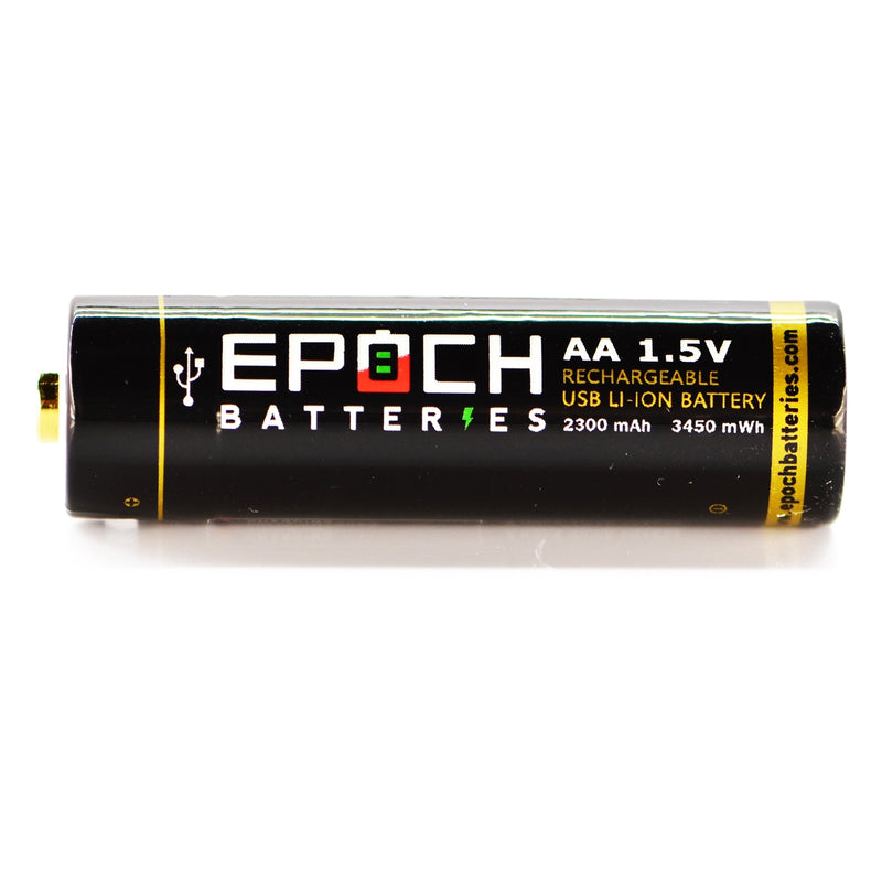 Epoch AA 1.5V 2300mAh USB Protected Li-ion Battery - 4 Pack