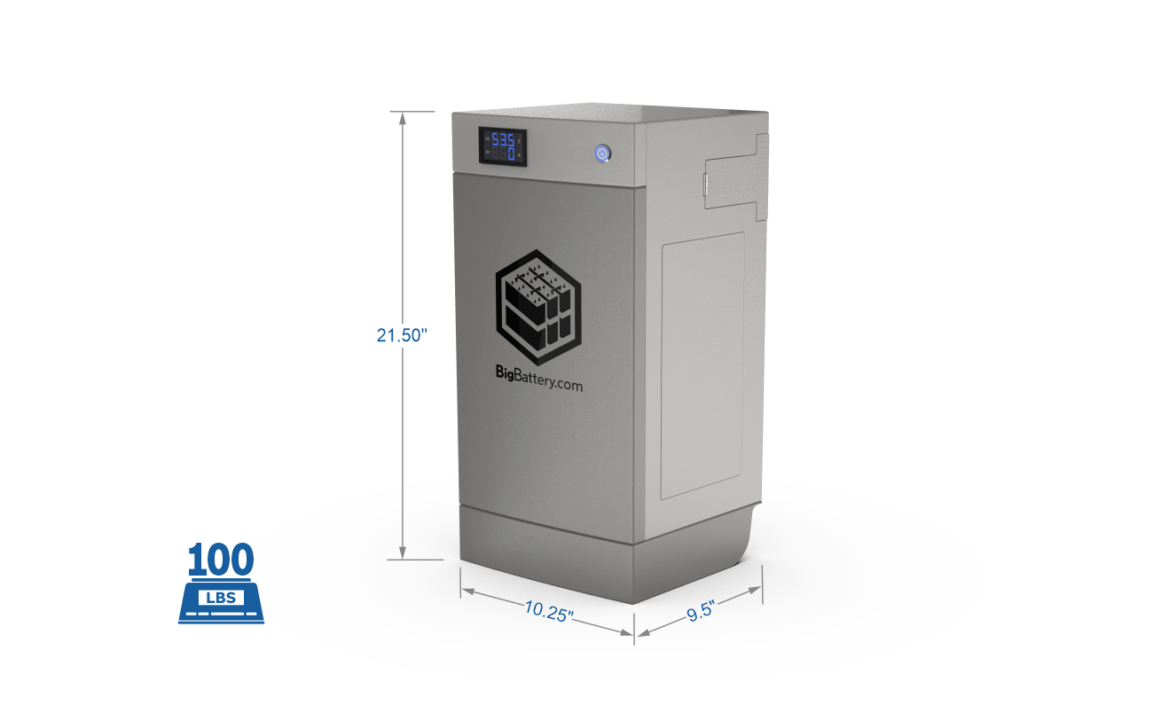 48V 103Ah 5.3kWh - LiFePO4 Battery - BigBattery Hsky