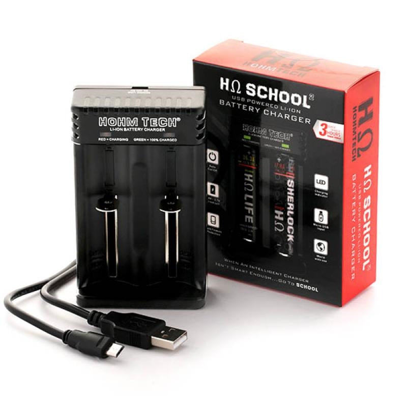 vape battery chargers store Hohm Tech School 2A 2 Bay Battery Charger vape battery chargers store Hohm Tech School 2A 2 Bay Battery Charger