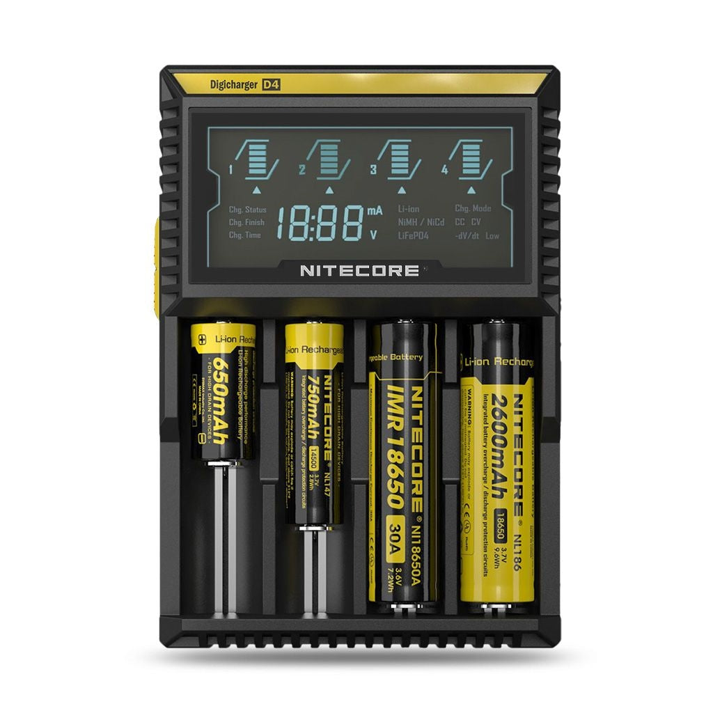 Nitecore D4 - 4 Bay Digital Battery Charger Nitecore D4 - 4 Bay Digital Battery Charger