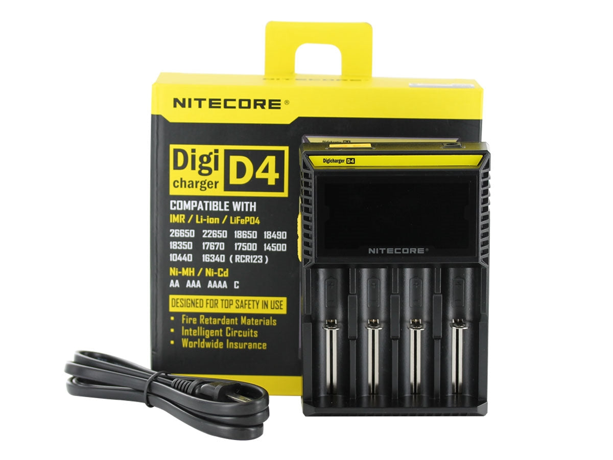 Nitecore D4 - 4 Bay Digital Battery Charger