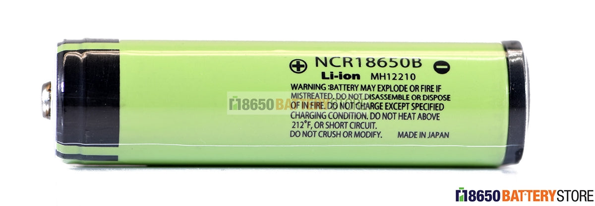 Panasonic NCR 18650B 3400mAh 4.9A - Protected Button Top Battery