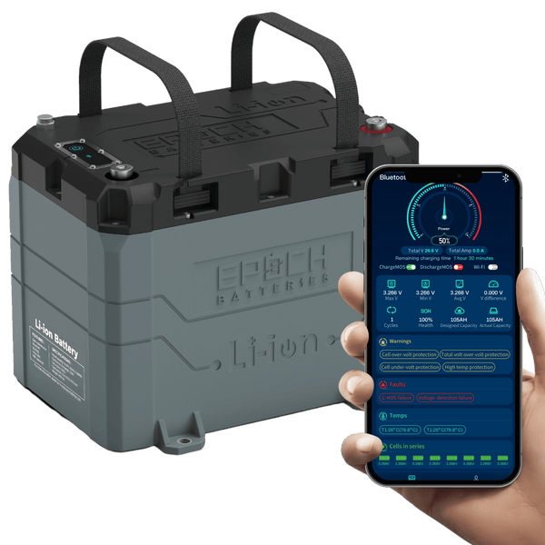 24V 100Ah | Heated & Bluetooth | LiFePO4 Battery