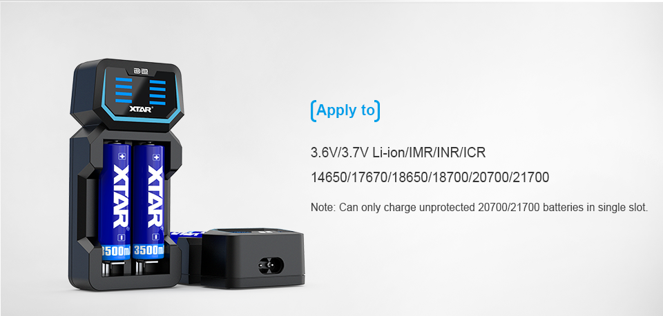 XTAR D2 2 Bay Quick Battery Charger