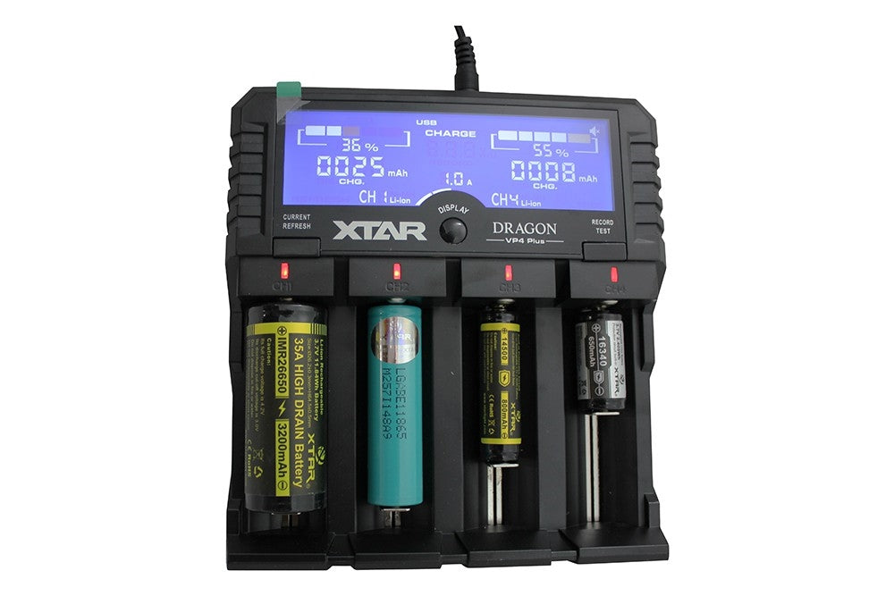 XTAR Dragon VP4 Plus 4 Bay Digital Battery Charger