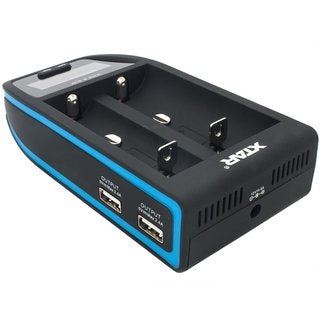 XTAR Over 4 Slim 2 Bay Battery Charger - Black