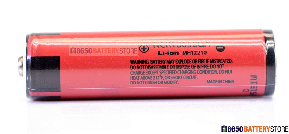 Sanyo NCR18650GA 3500mAh 10A - Protected Button Top Battery