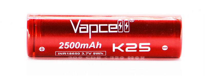 Vapcell K25 18650 2500mAh 20A Battery