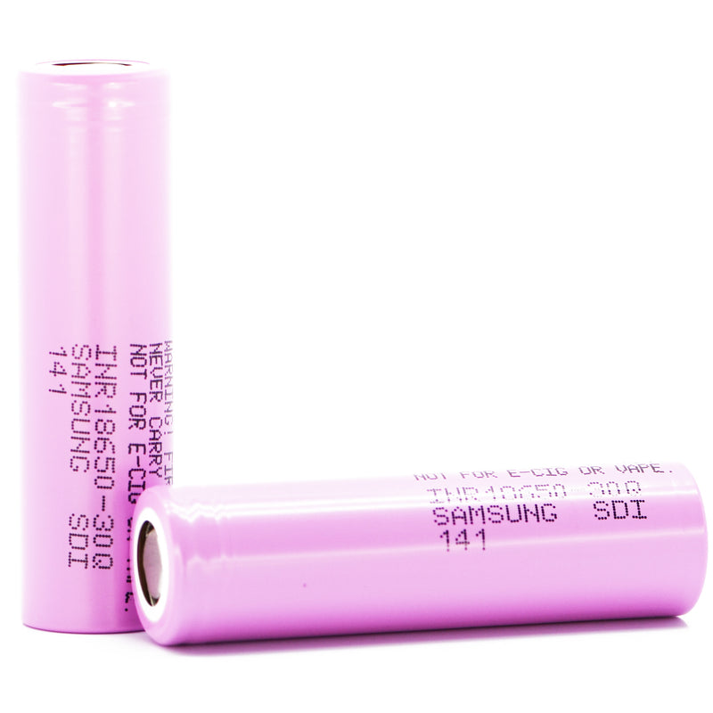 Pile Rechargeable 18650 INR18650-30Q Samsung Li-ion 3,7V 3000mAh 15A bouton  + - Bestpiles