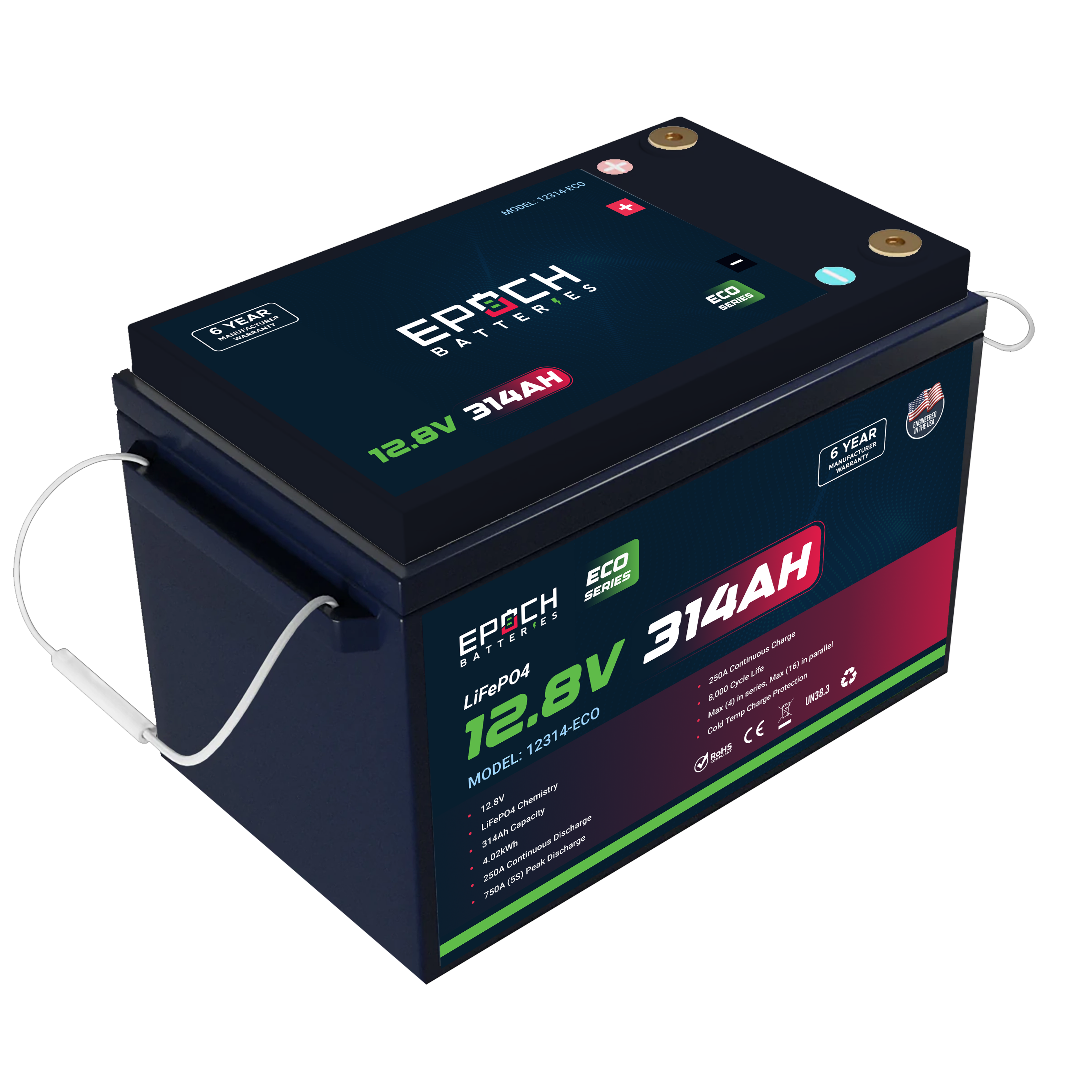 12V 314Ah Eco Series LiFePO4 Battery