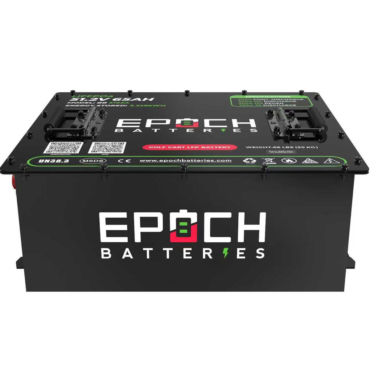 48V 65Ah Golf Cart Battery Complete Kit - Lithium (LiFePO4)