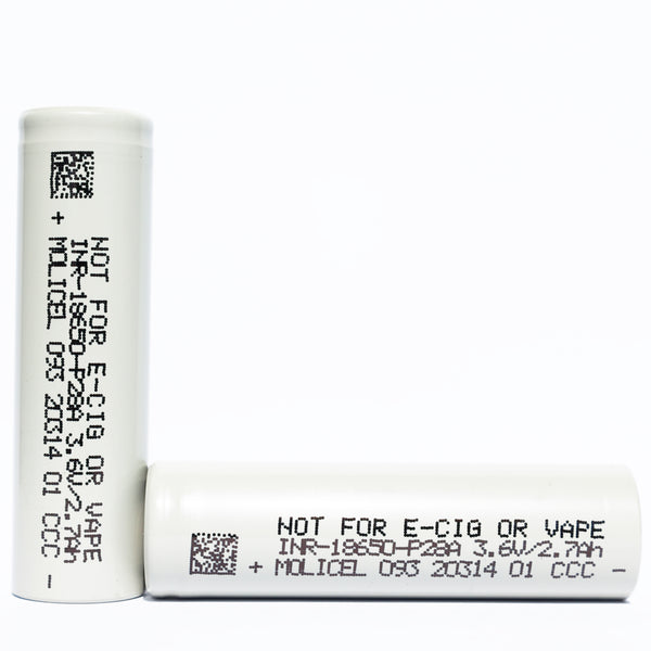 Molicel INR18650-P28A 2800mAh 35A Li-ion battery, 3.6V - 3.7V unprotected, flat top (18650, 2800 mAh), Batteries Molicel INR18650-P28A 2800mAh 35A Li-ion battery, 3.6V - 3.7V unprotected, flat top (18650, 2800 mAh), Batteries