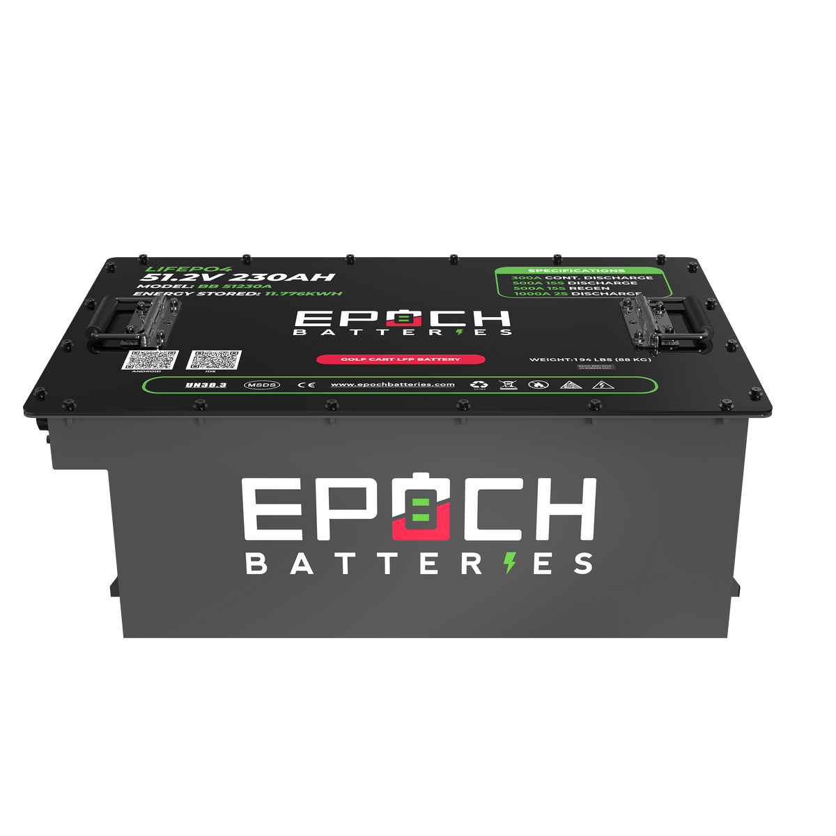 48V 230Ah Golf Cart Battery Complete Kit - Lithium (LiFePO4)