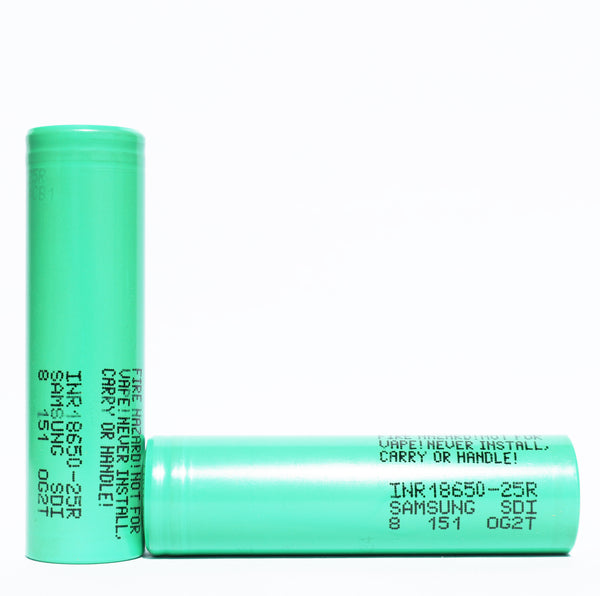 Samsung 25R 18650 20A Flat Top 2500mAh Battery - Genuine Samsung 25R 18650 20A Flat Top 2500mAh Battery - Genuine