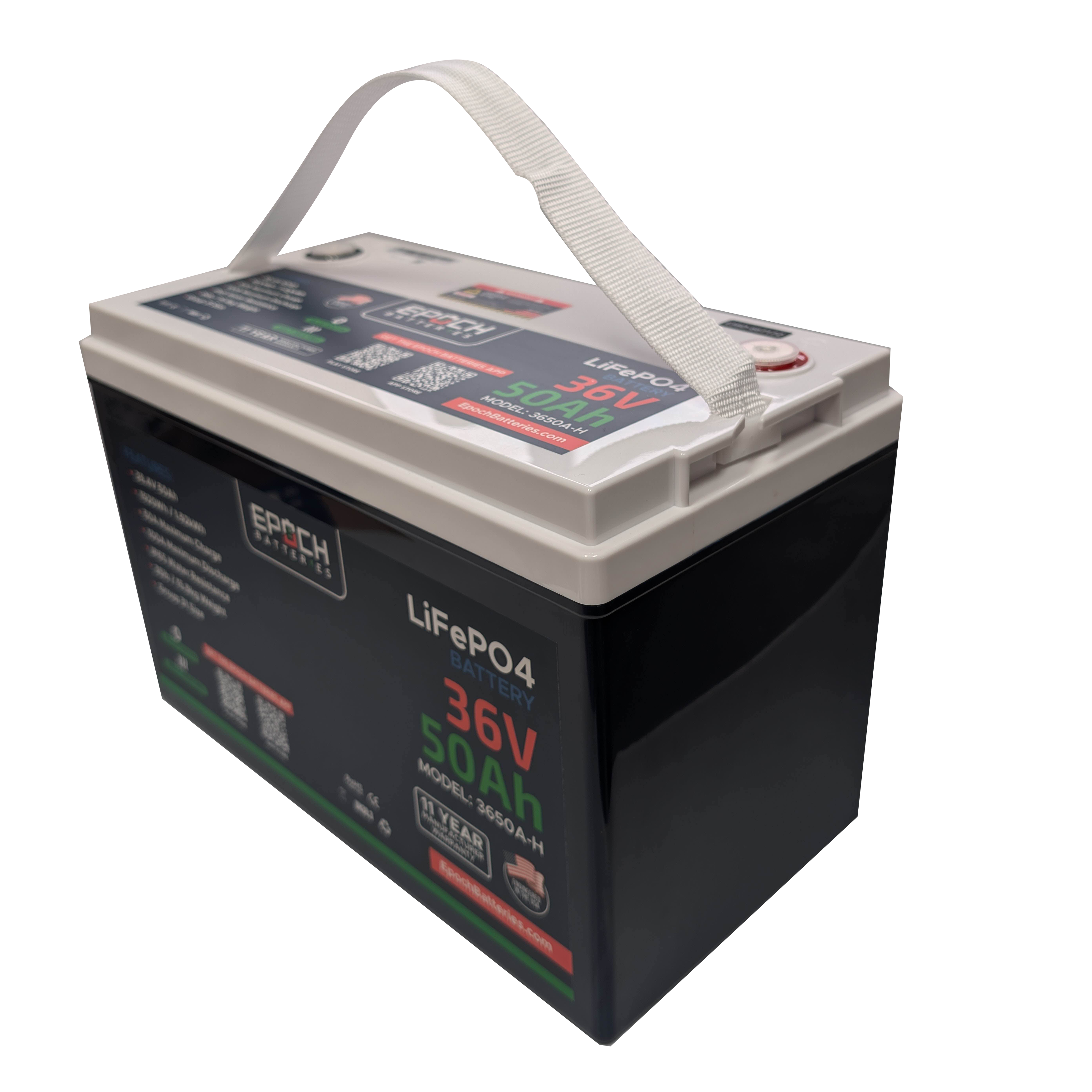 36V 50Ah Essential Series - Bluetooth & Heated LiFePO4 Battery