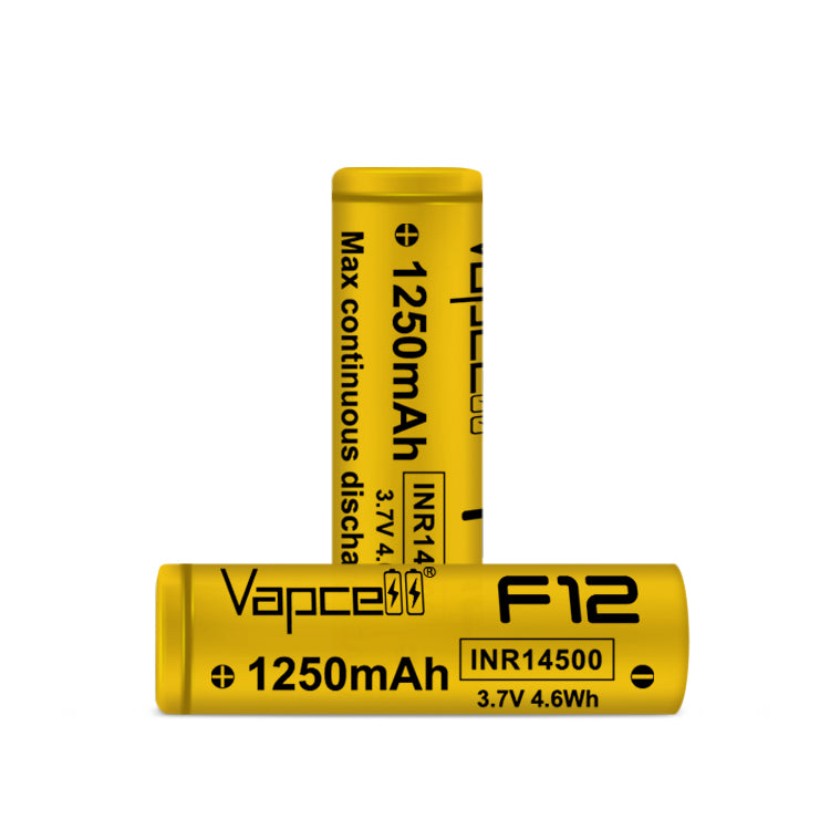 Vapcell 14500 F12 1250mAh 3A - BUTTON TOP Battery