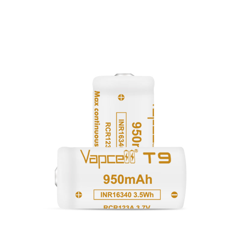 Vapcell 16340 T9 950mAh 3A Battery