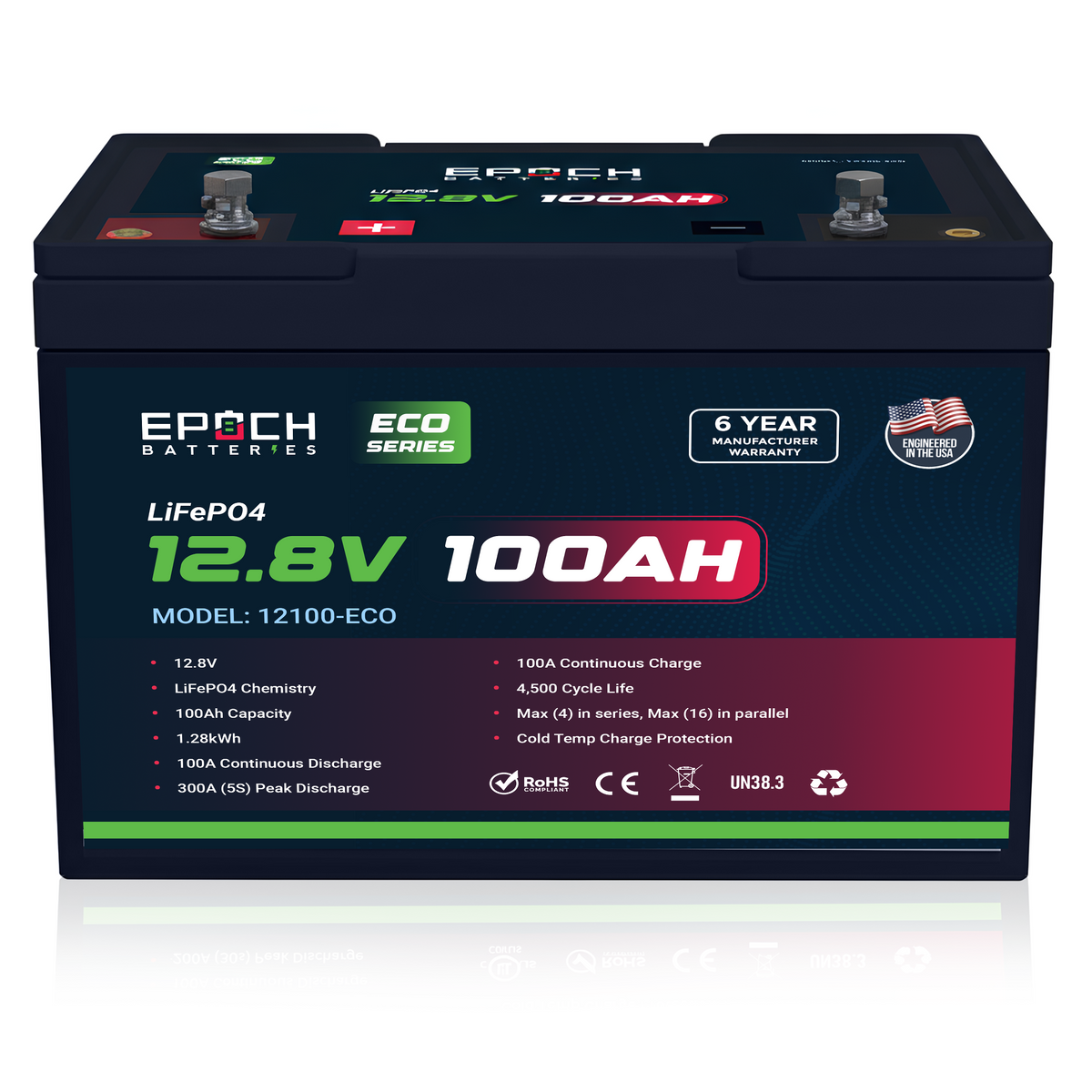 12V 100Ah Eco Series LiFePO4 Battery