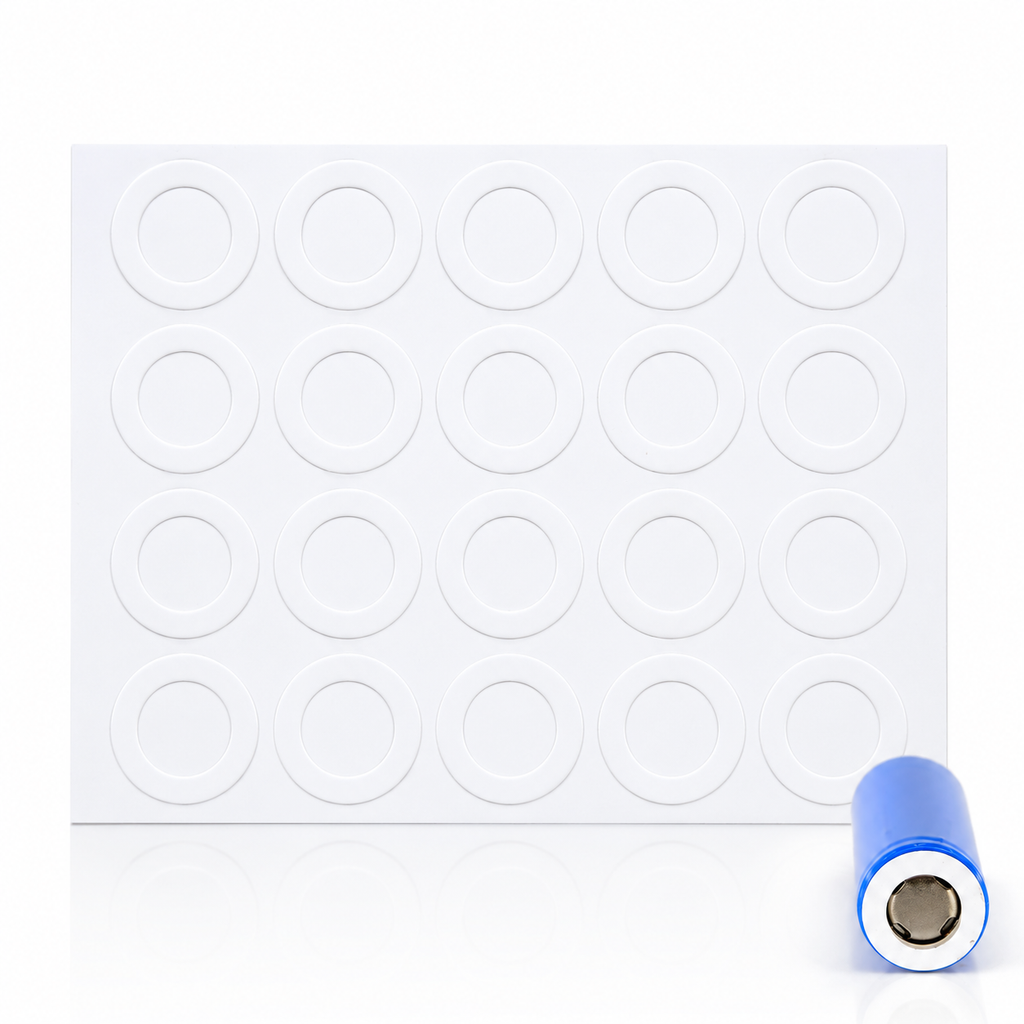21700 Battery Terminal Insulator Rings - White - 20pcs