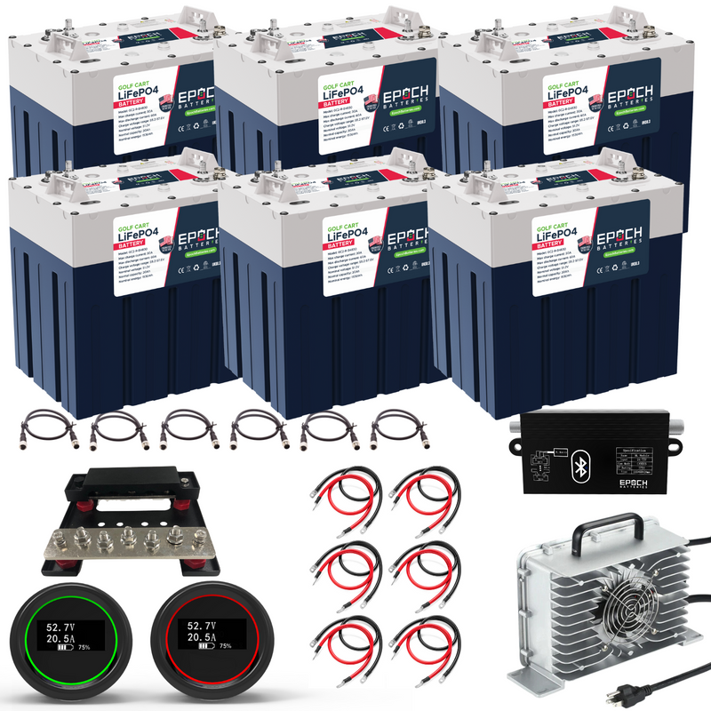 48V 180Ah 600A GC2 - Golf Cart LiFePO4 Lithium Battery Kit - Epoch Batteries