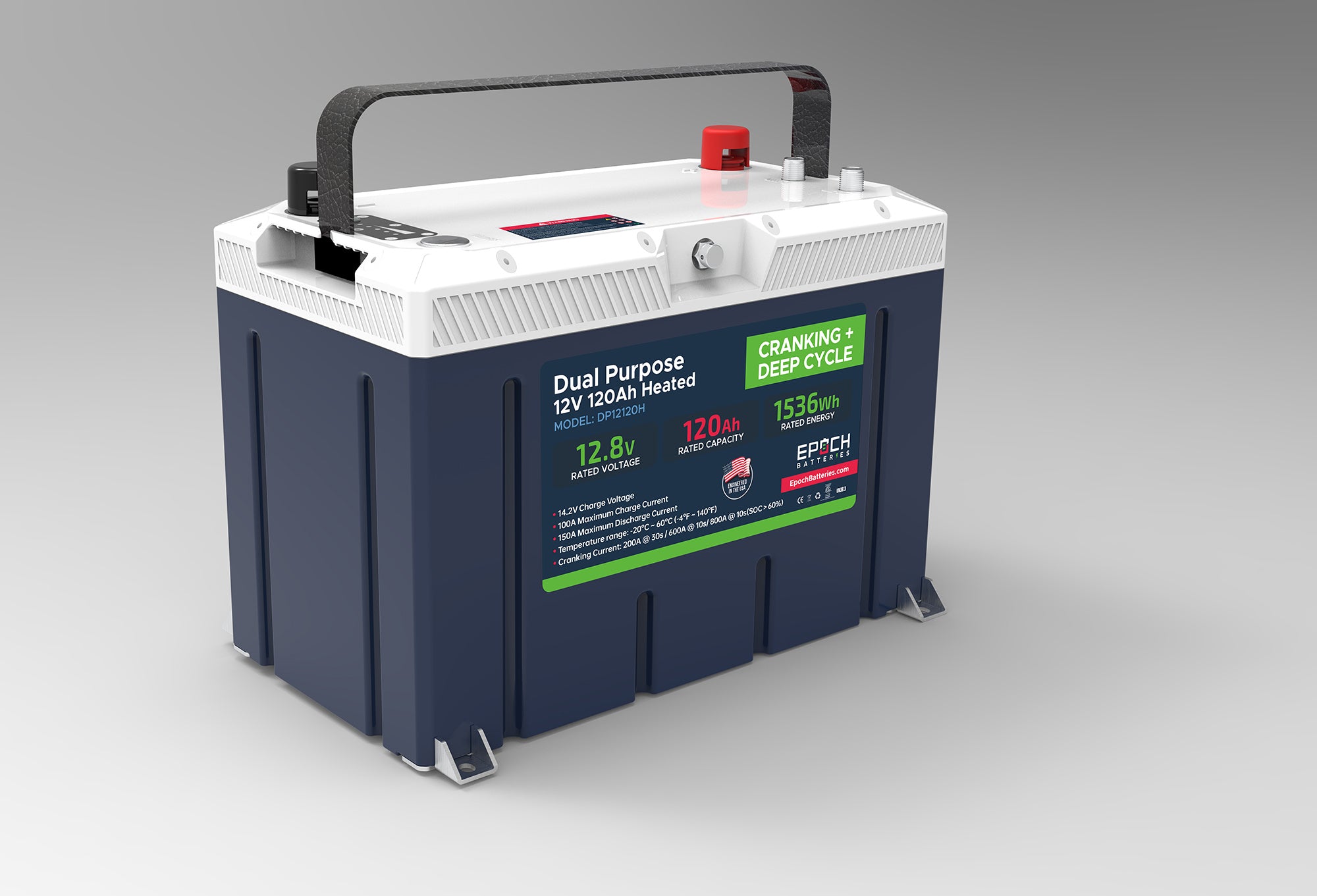 12V 120Ah Pro Series - LiFePO4 Cranking & Deep Cycle Lithium Battery (Dual Purpose)