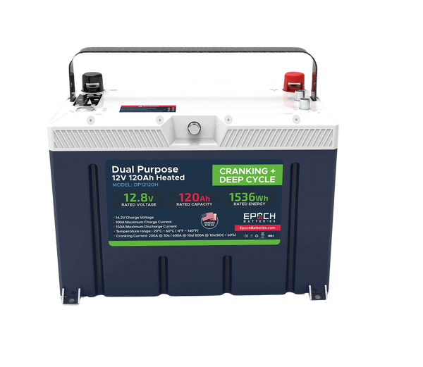 12V 120Ah Pro Series - LiFePO4 Cranking & Deep Cycle Lithium Battery (Dual Purpose)