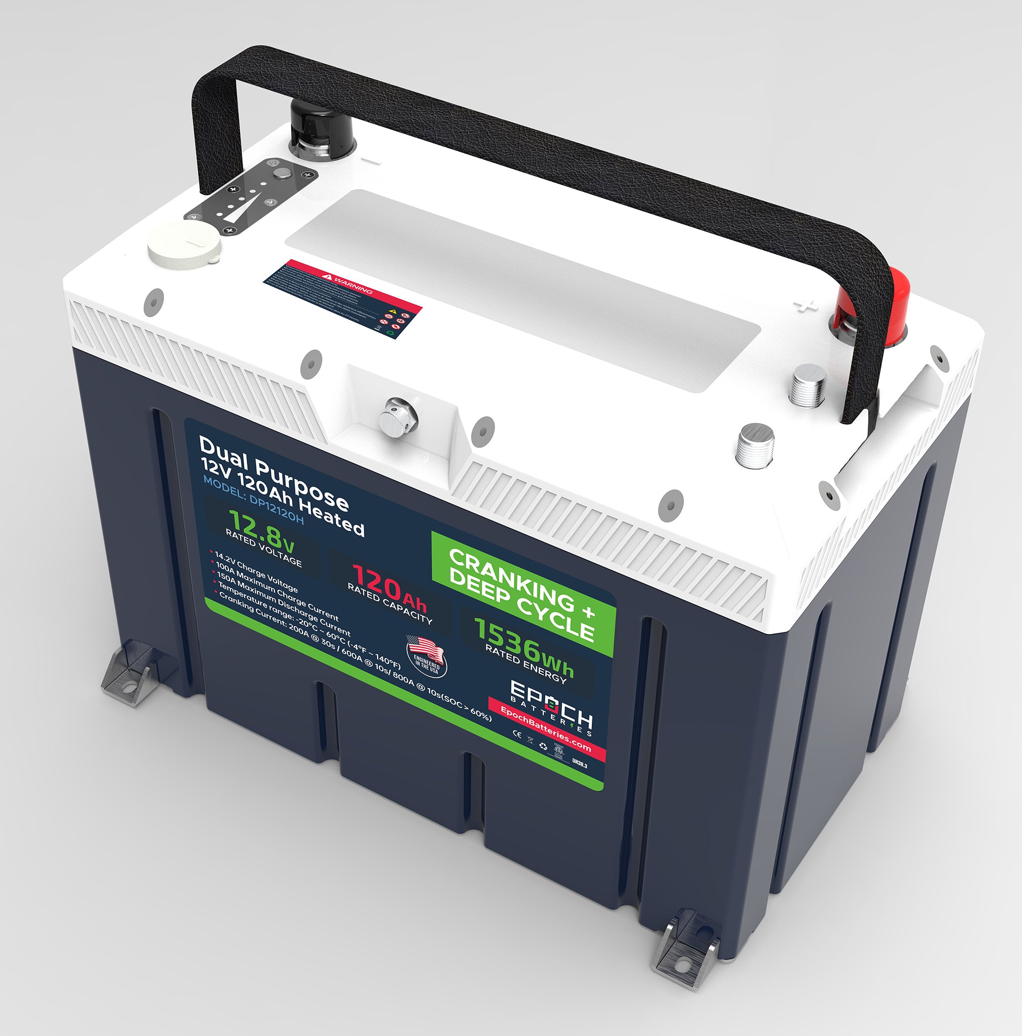 12V 120Ah Pro Series - LiFePO4 Cranking & Deep Cycle Lithium Battery (Dual Purpose)