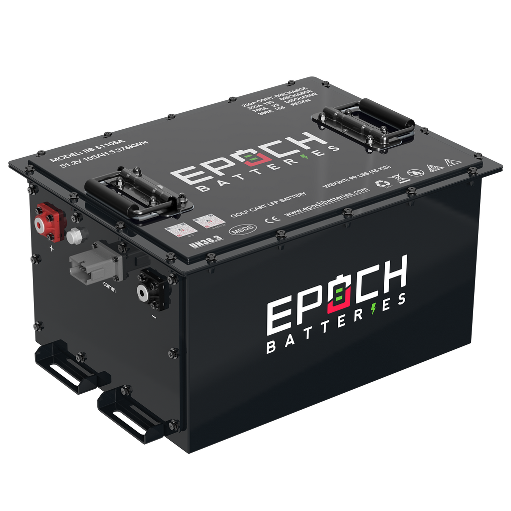 Epoch 48V 105Ah LiFePO4 Golf Cart Battery Kit | Club Car & EZGO