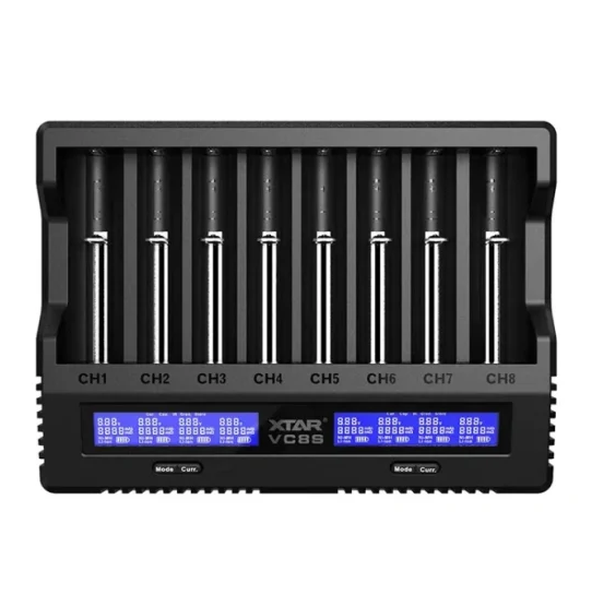 XTAR VC8S SET - 8 Bay Smart Li-ion Battery Charger