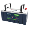 Dual-purpose battery with cranking and deep cycle capabilities on a white background