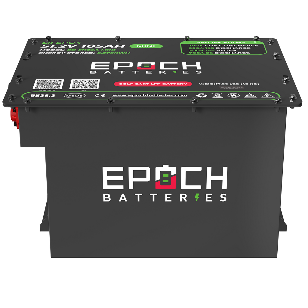 48V 105Ah MINI - LiMax Series - Lithium (LiFePO4) Golf Cart Battery - Complete Kit