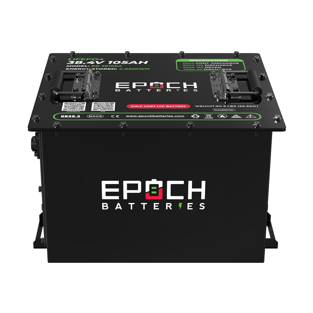 36V 105Ah Lithium (LiFePO4) Golf Cart Battery - Complete Kit