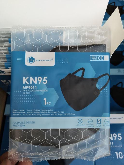 KN95 Black Face Mask (10 Pack)