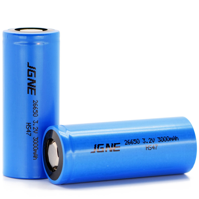 JGNE 3.2V 26650 3000mAh 30A LiFePO4 Battery