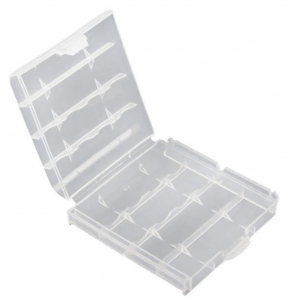 14500 (AA) Battery Carrying Case - 4x 14500 (AA)  - Clear