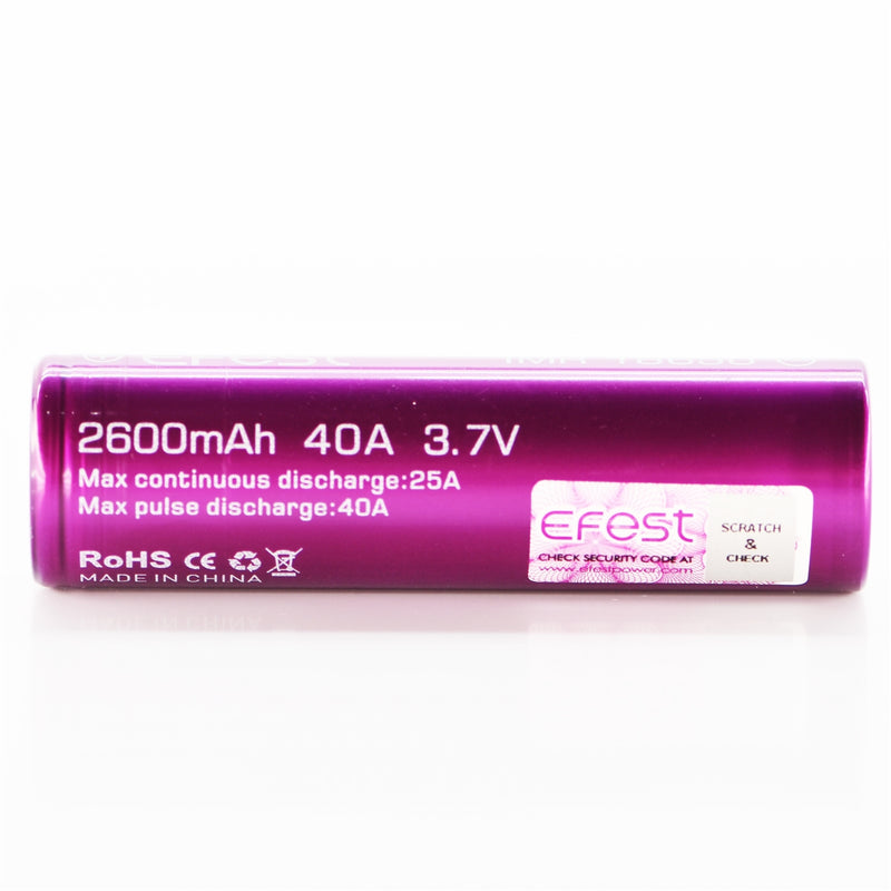 Efest 18650 2600mAh 40A IMR Battery