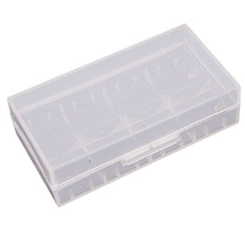 18650 Battery Carrying Case 2x Clear