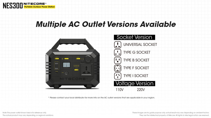 Nitecore NES300 Portable Power Station - 311Wh - 86,400mAh