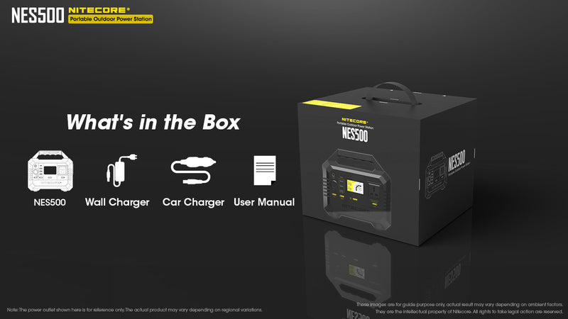Nitecore NES500 Portable Power Station - 518Wh - 144,000mAh