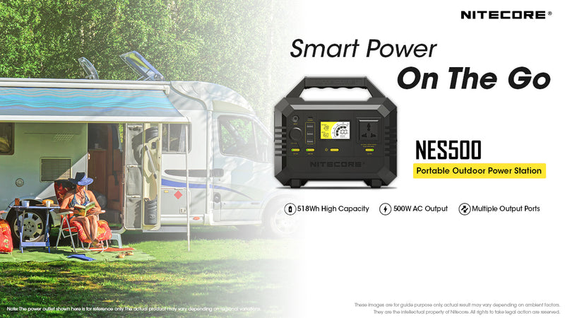 Nitecore NES500 Portable Power Station - 518Wh - 144,000mAh